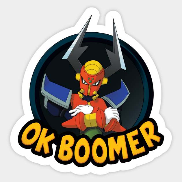 OK Boomer (Kuwanger) Mega Man X Sticker TeePublic